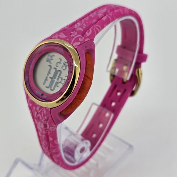 Timex Ironman 30th Anniversary Women's Digital Watch 38MM Pink Bands New Battery - Picture 2 of 15